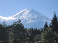 Mount Fuji with snow