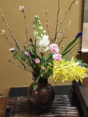 Arranged flower on alcove
